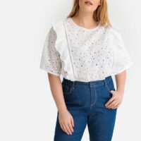 Blouse brodée à volants