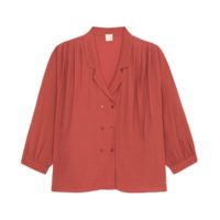 Blouse col V à manches longues ROMULUS Orange Des Petits Hauts