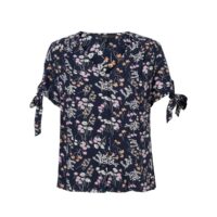 Blouse col V imprimé floral