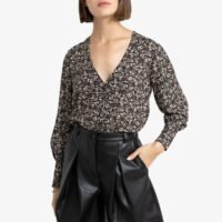 Blouse col V imprimée léopard Imprimé Léopard LA REDOUTE COLLECTIONS