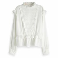 Blouse col montant à manches longues Ecru SCOTCH AND SODA