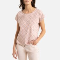 Blouse col rond imprimé floral