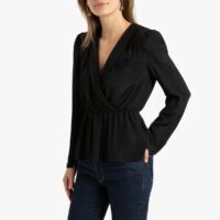 Blouse col style blazer Noir LA REDOUTE COLLECTIONS