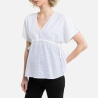 Blouse de grossesse en broderie anglaise Blanc LA REDOUTE COLLECTIONS