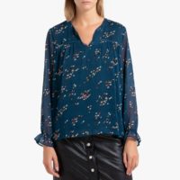 Blouse imprimée à manches longues CALIS Imprimé Bleu TOUPY