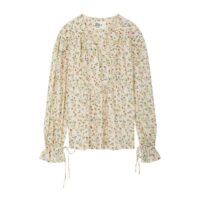 Blouse imprimée en coton bio CHOUPETTE Beige LEON & HARPER