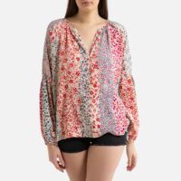 Blouse imprimée multicolore manches longues LEMONE Imprimé Rose/Bleu Suncoo