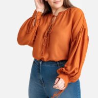 Blouse manches longues Brique CASTALUNA