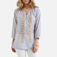 Blouse rayée col V