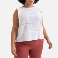 Blouse sans manches col rond