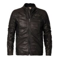 Blouson biker en simili JAC104 Noir PETROL INDUSTRIES