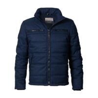 Blouson biker matelassé zippé Bleu Marine PETROL INDUSTRIES