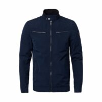 Blouson biker zippé Bleu Marine PETROL INDUSTRIES