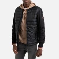 Blouson bomber bi-matière zippé Noir Tommy Hilfiger