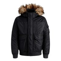 Blouson chaud à capuche Jcoglobe Bomber Bleu Marine jack & jones