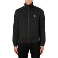 Blouson court col montant Harrington Noir Calvin Klein Jeans