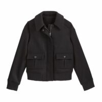 Blouson court en drap Noir;Camel LA REDOUTE COLLECTIONS