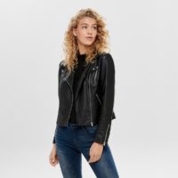 Blouson court fermeture zippée Noir;Gris-Beluga Only