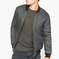 Blouson esprit teddy déperlant Gris Chiné LA REDOUTE COLLECTIONS