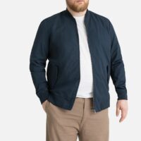 Blouson grande taille court col mao