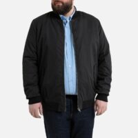 Blouson grande taille court col mao