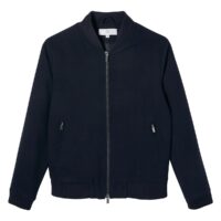 Blouson style bomber en drap de laine Bleu Marine LA REDOUTE COLLECTIONS