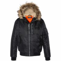 Blouson zippé Noir Schott