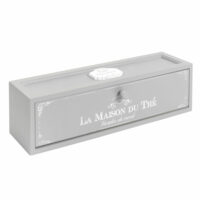 Boîte à thé grise 10 x 37 cm MAISON DU THE Maisons du Monde