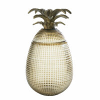 Boîte ananas en verre ciselé coloris bronze Maisons du Monde