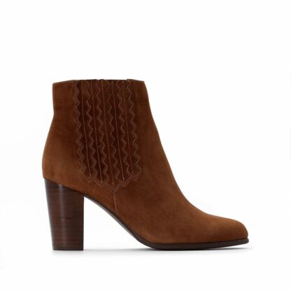 Boots Chelsea cuir Camel LA REDOUTE COLLECTIONS