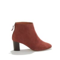 Boots à talon en cuir MILEY SUEDE CALF Brique ANONYMOUS COPENHAGEN