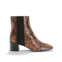 Boots à talon en cuir motif python ABBEY Python ANAKI