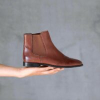 Boots chelsea en cuir Camel ou Noir LA REDOUTE COLLECTIONS