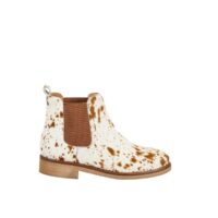 Boots cuir Cabourg Blanc/Marron Bensimon