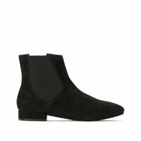 Boots cuir Chelsea Kaki ou Noir LA REDOUTE COLLECTIONS