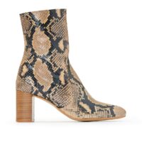 Boots cuir Didlaneo Python Beige JONAK