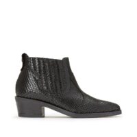 Boots cuir Emma Snake Tg Noir Serpent Esprit