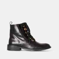 Boots cuir à lacets Rabiatou Noir MINELLI