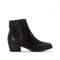 Boots cuir à talon Dallas Noir MJUS