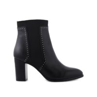 Boots cuir à talon Emira Noir COSMOPARIS