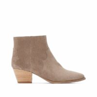 Boots cuir esprit western Taupe LA REDOUTE COLLECTIONS