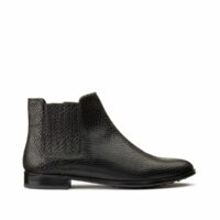 Boots cuir façon python Ana Noir JONAK