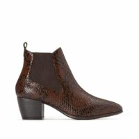 Boots cuir façon python Eva Cognac JONAK