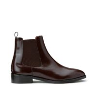 Boots cuir glace chelsea Dwain Marron JONAK