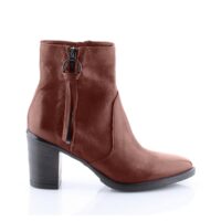 Boots cuir talon haut Marron MJUS