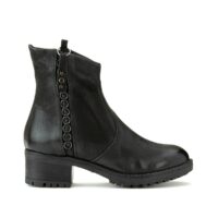 Boots cuir talon moyen Noir MJUS