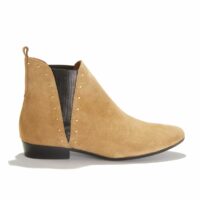 Boots en cuir RITA STUDS SUEDE CALF Beige ANONYMOUS COPENHAGEN