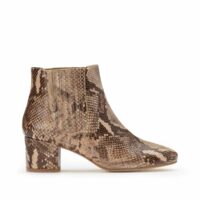 Boots en cuir effet reptile