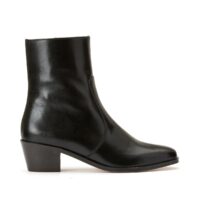 Boots en cuir talon moyen biseauté Noir SOEUR X LA REDOUTE COLLECTIONS