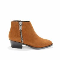 Boots en cuir velours uni STRATFORD Marron ANAKI